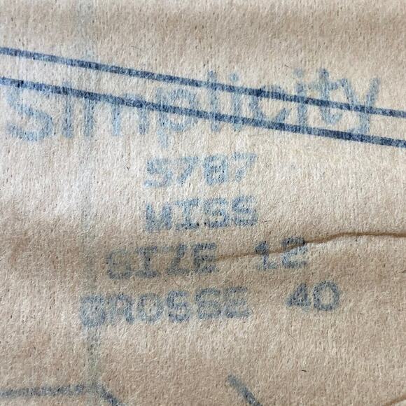 Simplicity 5787 Pattern Dress Miss 12 1982 Side Pockets Frilly Western Country - Picture 6 of 7